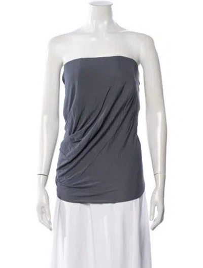Pre-owned Christopher Esber Strapless Top In Gray