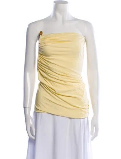 Pre-owned Christopher Esber Strapless Top W/ Tags In Yellow