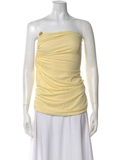 Pre-owned Christopher Esber Strapless Top W/ Tags In Yellow