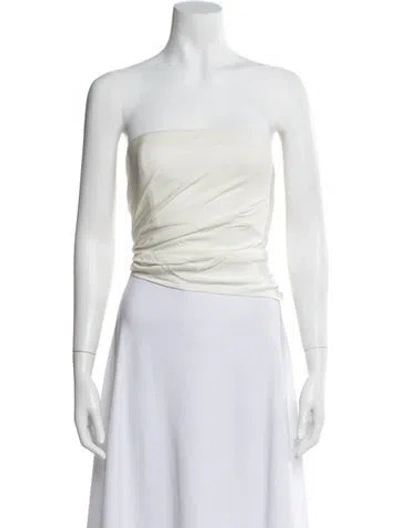 Pre-owned Christopher Esber Strapless Top In White