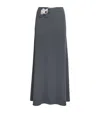 Christopher Esber Trio Stone Ribbed Stretch-jersey Maxi Skirt In Grey