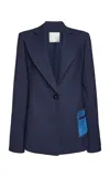 Christopher Esber Stretch-wool Blazer In Blue