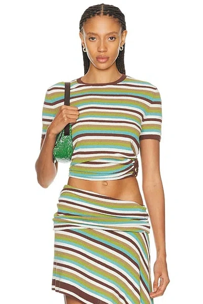 Christopher Esber Stripe Knit Orbit Tee In Multi