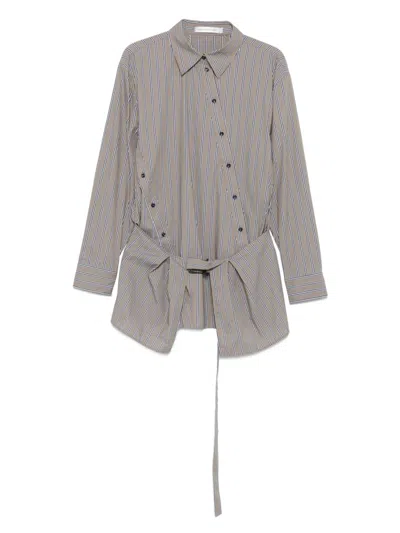 CHRISTOPHER ESBER STRIPED BELTED SHIRT