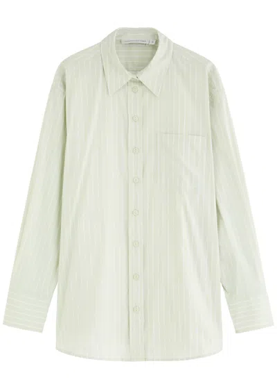 Christopher Esber Striped Cotton-blend Shirt In White