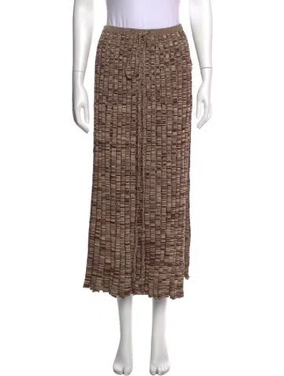Pre-owned Christopher Esber Striped Long Skirt In Brown