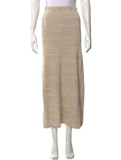 Pre-owned Christopher Esber Striped Long Skirt In Neutral