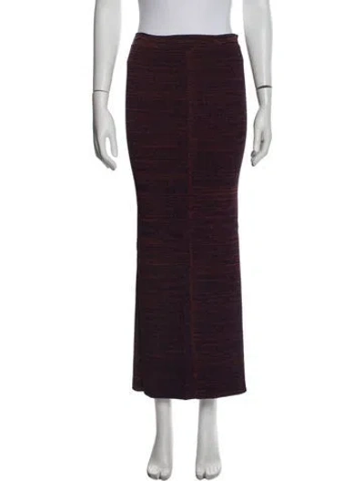 Pre-owned Christopher Esber Striped Midi Length Skirt In Burgundy