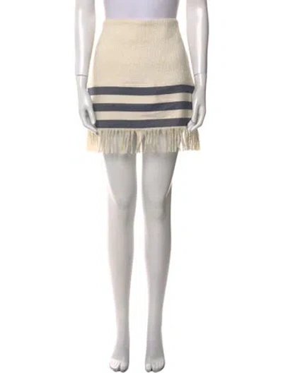 Pre-owned Christopher Esber Striped Mini Skirt In Neutral