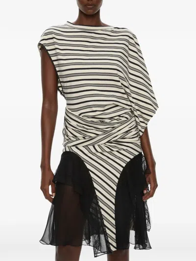 Christopher Esber Striped Panelled Mini Dress In Multi
