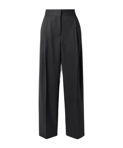 Christopher Esber Striped Straight Pants In Black