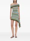 Christopher Esber Stripe-knit Draped Mini Dress In Multi