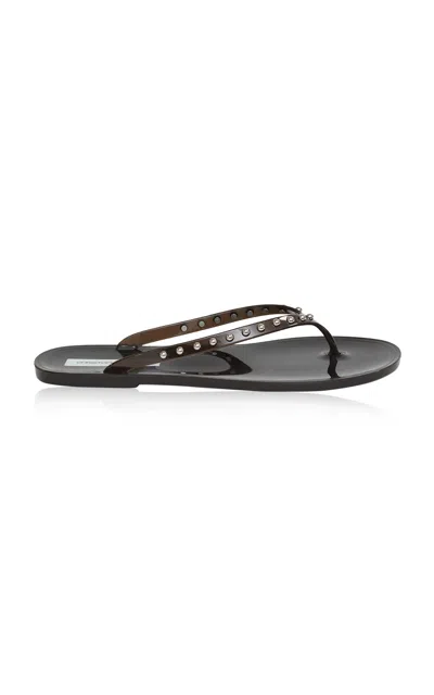 Christopher Esber Studded Jo Flip Flop In Burgundy