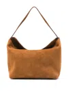 Christopher Esber Suede Top-handle Tote Bag In Brown