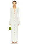 Christopher Esber Sundial Shell Knit Cardigan Dress In White