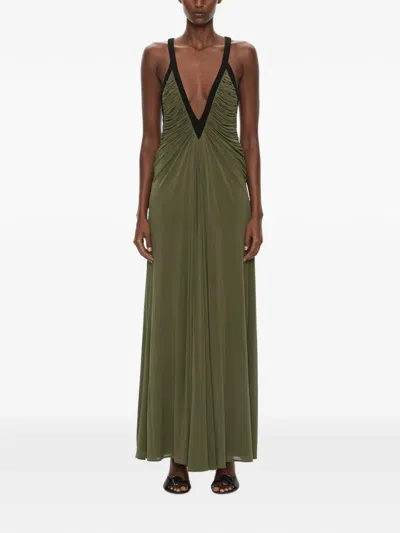 Christopher Esber Suspended Outline Maxi Dress In Green