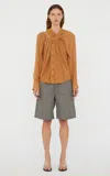Christopher Esber Suspension Silk Shirt In Orange