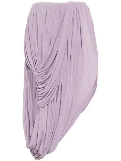 Christopher Esber Swept Draped Skirt In Purple