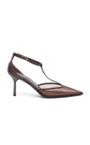 Christopher Esber T-bar Vapour Leather Pumps In Brown