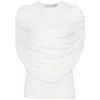 Christopher Esber Sonora Draped Stretch-jersey T-shirt In White