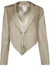 Christopher Esber Talus Cropped Blazer In Neutrals