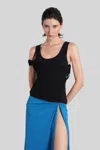 Christopher Esber Tank Top In Black Rayon In Black