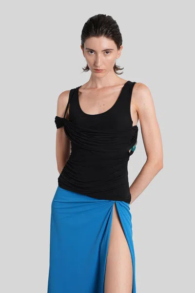 Christopher Esber Tank Top In Black Rayon