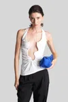 Christopher Esber Tank Top In White Viscose In Gold