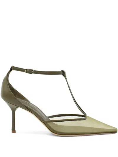 Christopher Esber T-bar Stiletto Pumps In Green