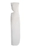 Christopher Esber Theia Ruched Cutout Jersey Maxi Dress In White