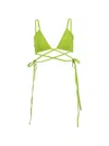 Christopher Esber Tie Bikini Top In Green