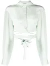 Christopher Esber Tie-detail Long-sleeve Blouse In Green