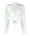 Christopher Esber Tie-detail Long-sleeve Blouse In White