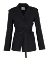 Christopher Esber Tie-waist Blazer In Black Polyester In Black