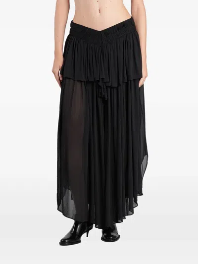 Christopher Esber Tiered Ruffled Maxi Skirt In Blue