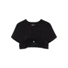 Christopher Esber Pleated Track Detail Short Blouse In Black