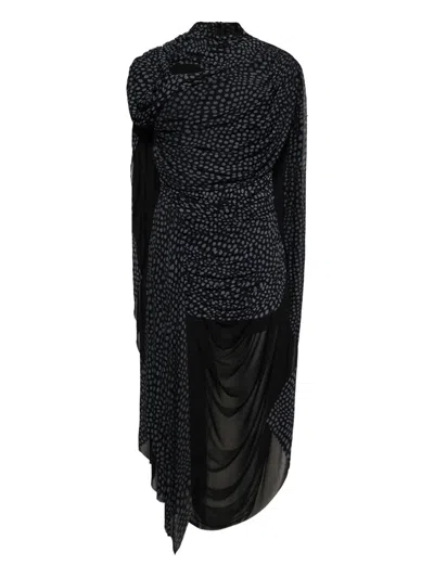 Christopher Esber Torrent Draped Mini Dress In Black
