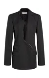 Christopher Esber Torrent Pinstriped Suiting Blazer In Dark Grey