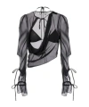 Christopher Esber Transparent Blouse In Black