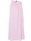 Christopher Esber Tri-crystal Ruched Maxi Skirt In Pink