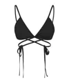 Christopher Esber Triangle Bikini With Crossed Back In Black