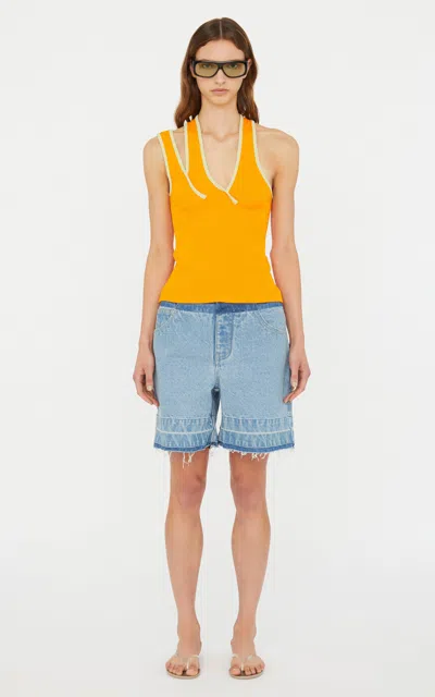 Christopher Esber Trio-strap Tank Top In Orange