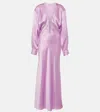 Christopher Esber Maxikleid Triquetra Aus Seidensatin In Pink