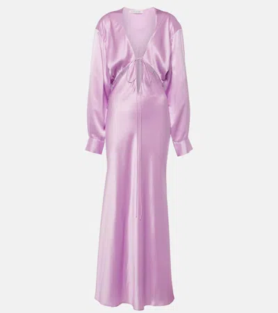 Christopher Esber Maxikleid Triquetra Aus Seidensatin In Pink