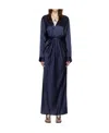 Christopher Esber Triquetra Twist Silk Dress In Blue