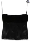 Christopher Esber Tulle-overlay Top In Black