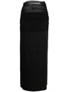 Christopher Esber Black Tulle-overlay Skirt In Black