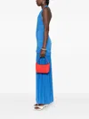 Christopher Esber Turnlock Suede Mini Tote Bag In Red