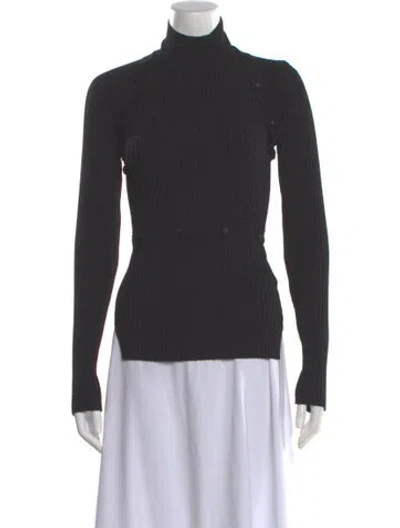 Pre-owned Christopher Esber Turtleneck Long Sleeve Top In Gray