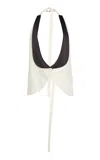Christopher Esber Tuxedo-contrast Silk Vest In Black,white